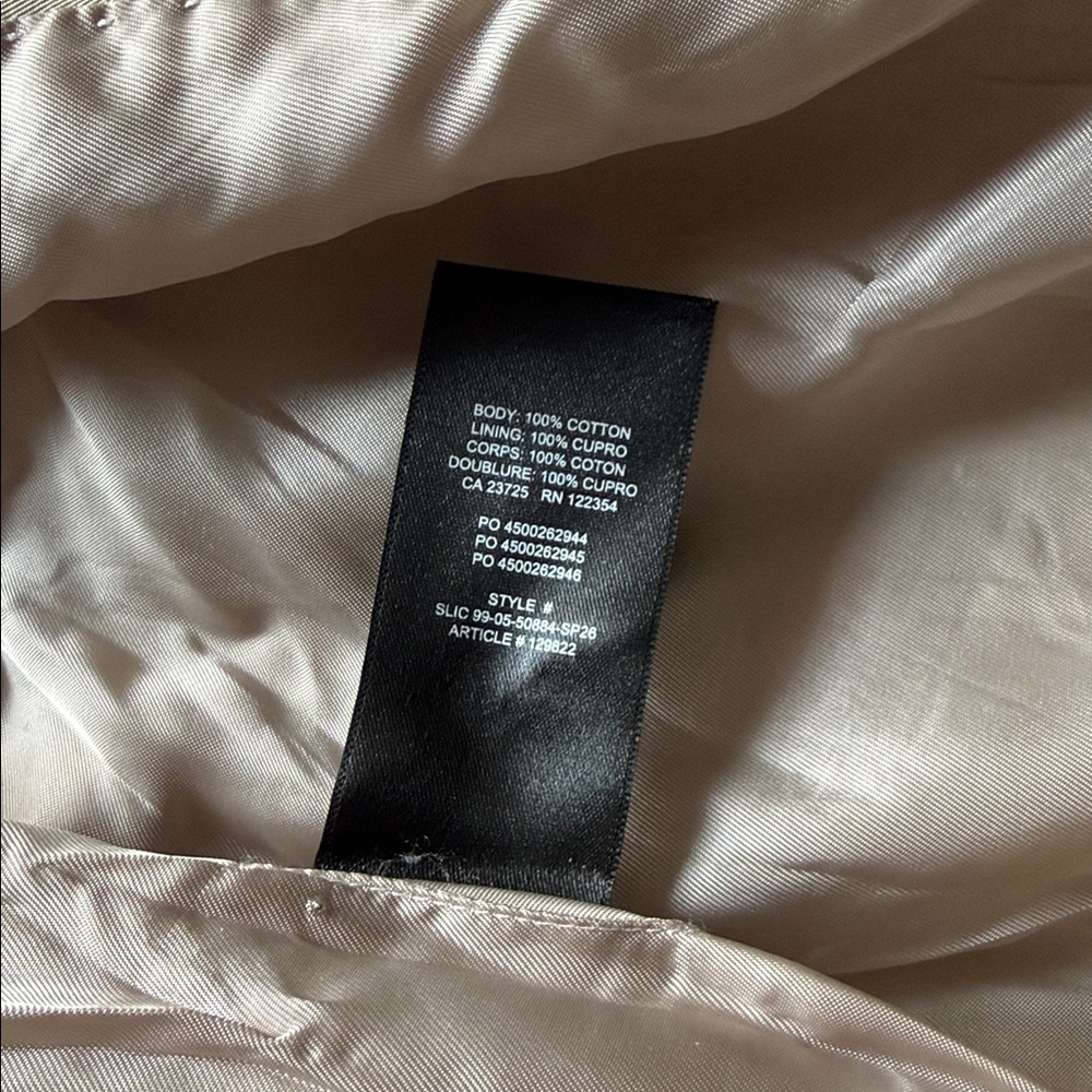 Aritzia Tan Double-Breasted Trench Coat - Picture 6 of 6